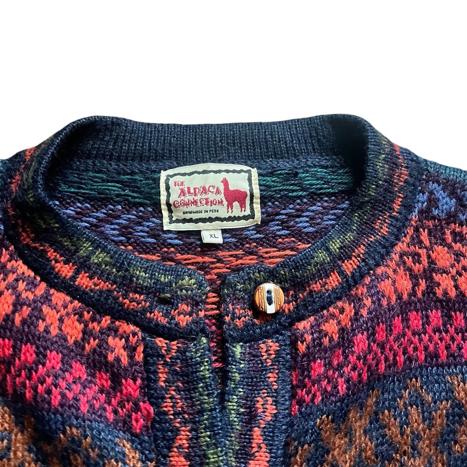 Vintage Alpaca Connection Cardigan Hypoallergenic Soft Sweater 100% Alpaca