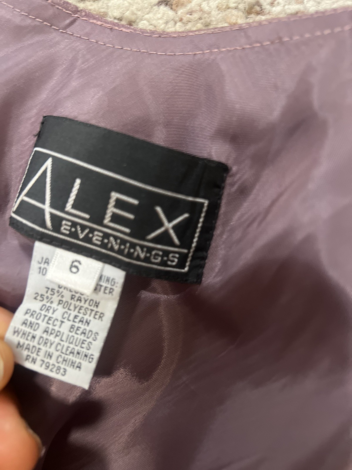 Alex Evenings Metallic Bronze‎ Beaded Short Sleeves Long Formal Gown Dress Sz 6