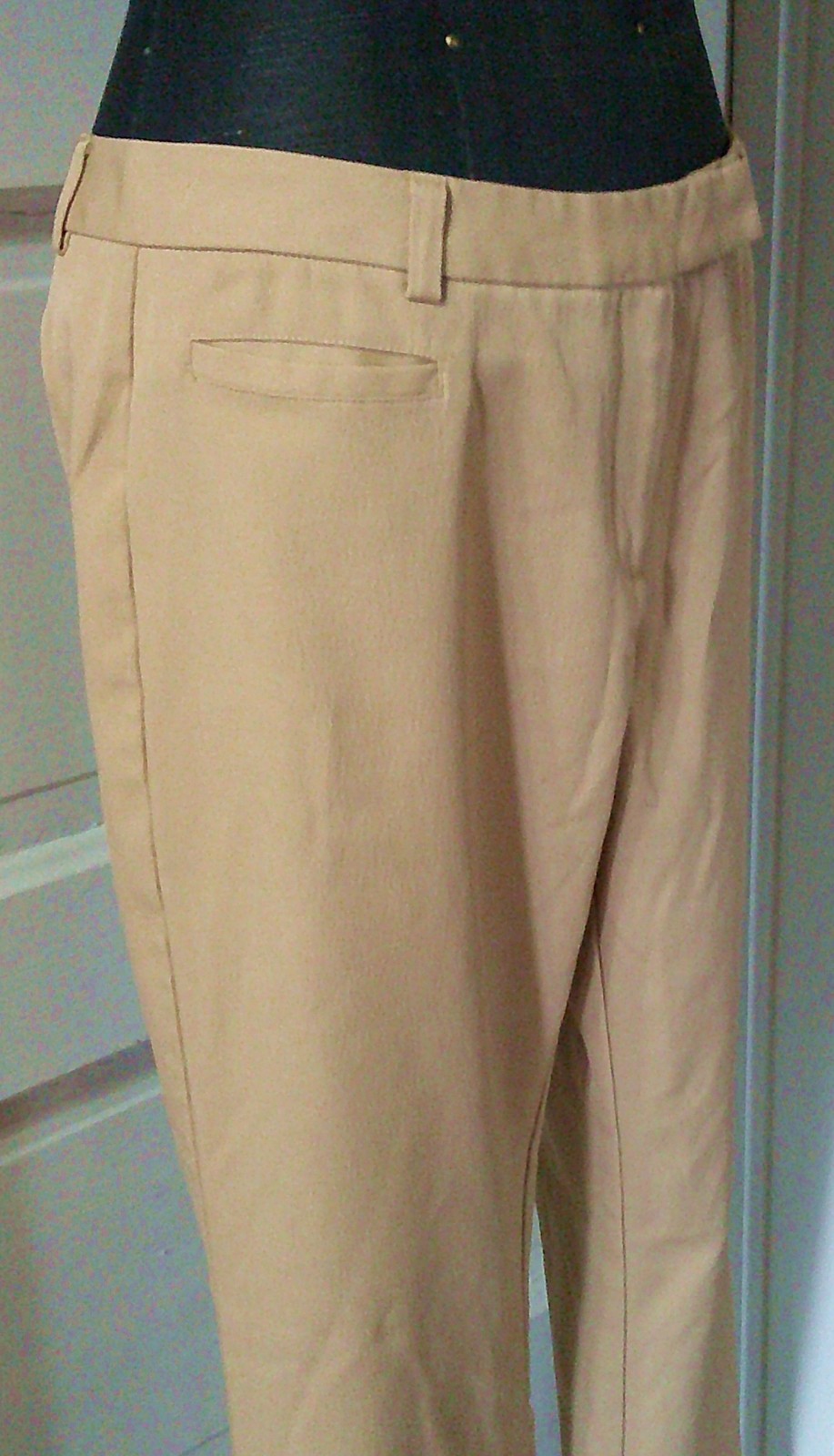 EXPRESS Stretch 90&rsquo;S Tan Flat Front Dress Pants Slacks Trouser 5/6 R