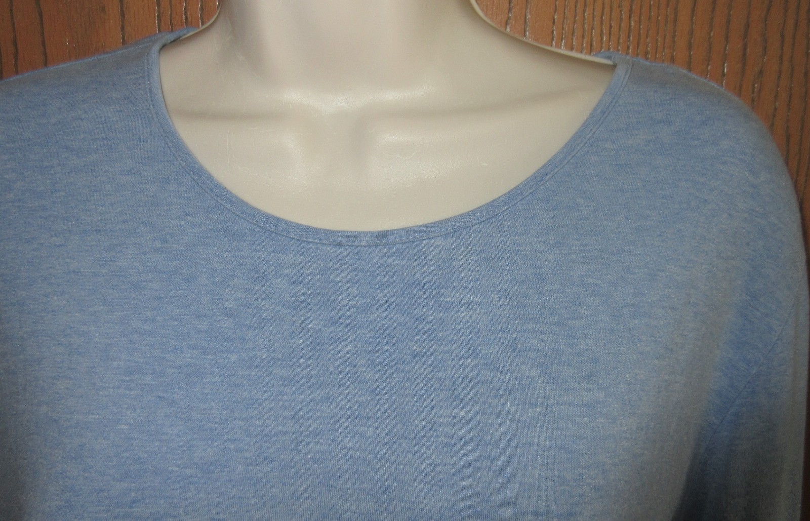 LANDS&rsquo; END DENIM BLUE cotton rayon jersey style knit long night gown size 10/12