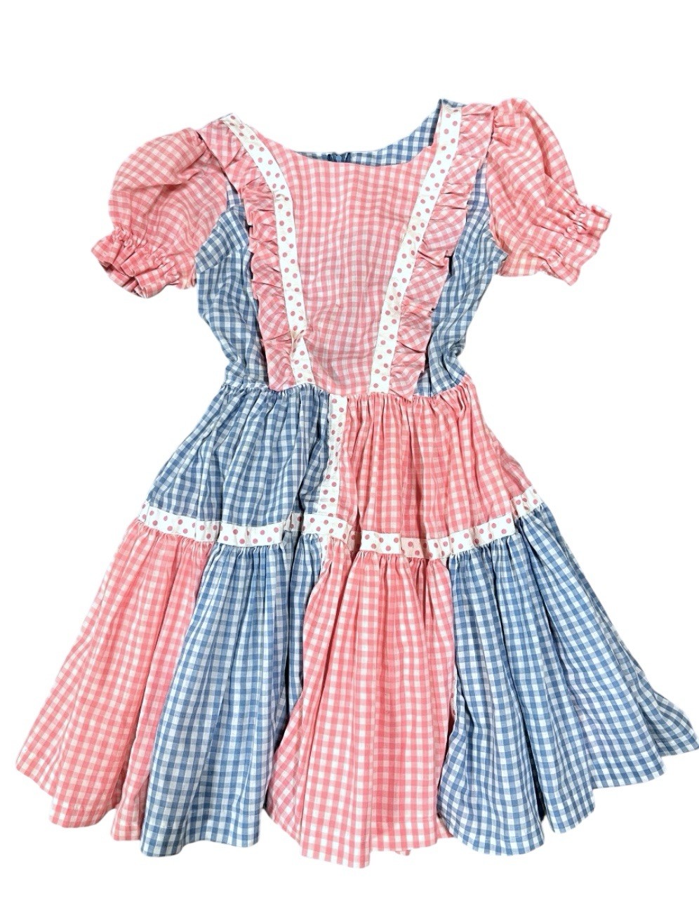 VTG 60&rsquo;s 70s Western Fashions DRESS SQUARE DANCING ROCKABLILLY GINGHAM