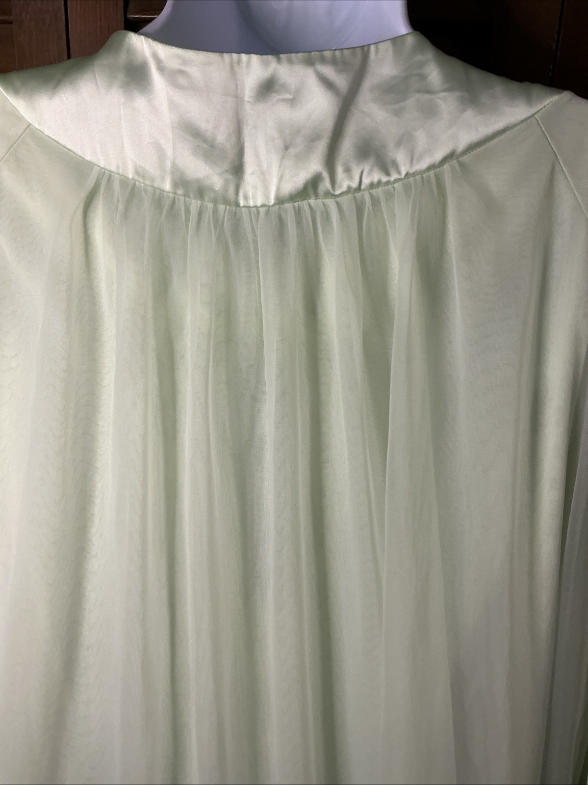Gossard Artemis Large Mint Green Vintage Lace Robe & Nightgown Peignoir Set