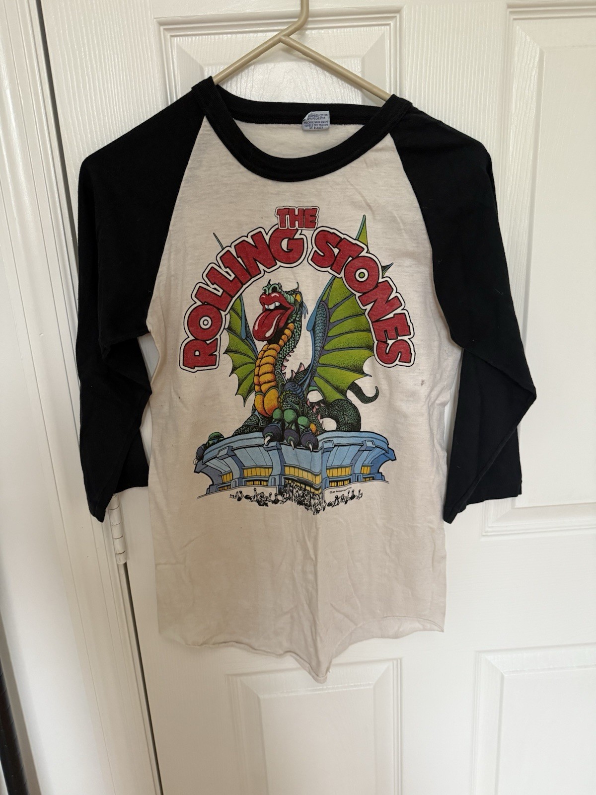 Vintage 1981 Rolling Stones Tour Baseball Shirt Size: Medium