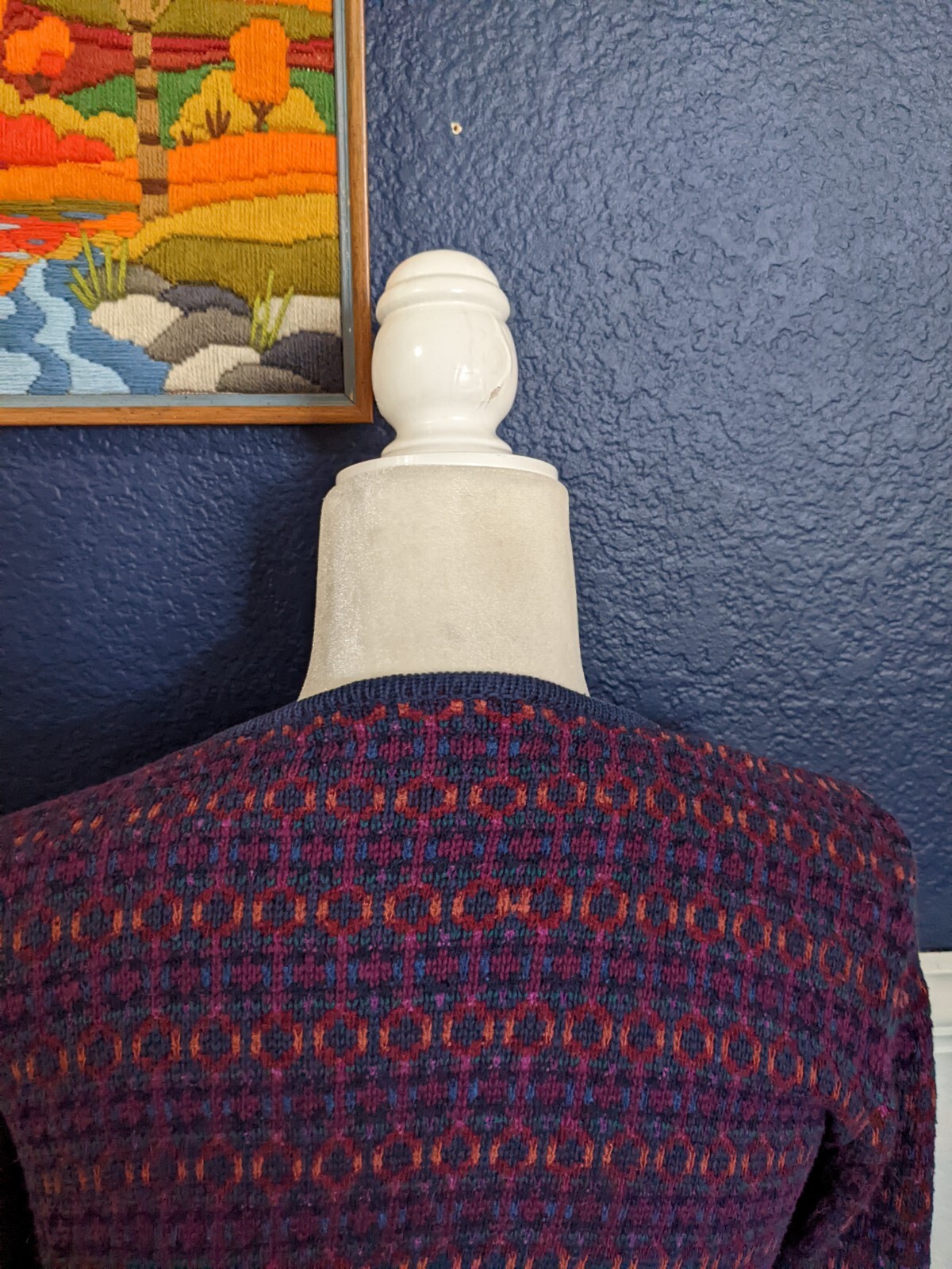 VTG Cullinane Multicolor Fair Isle Button Knit Cardigan Sweater Sz Small S
