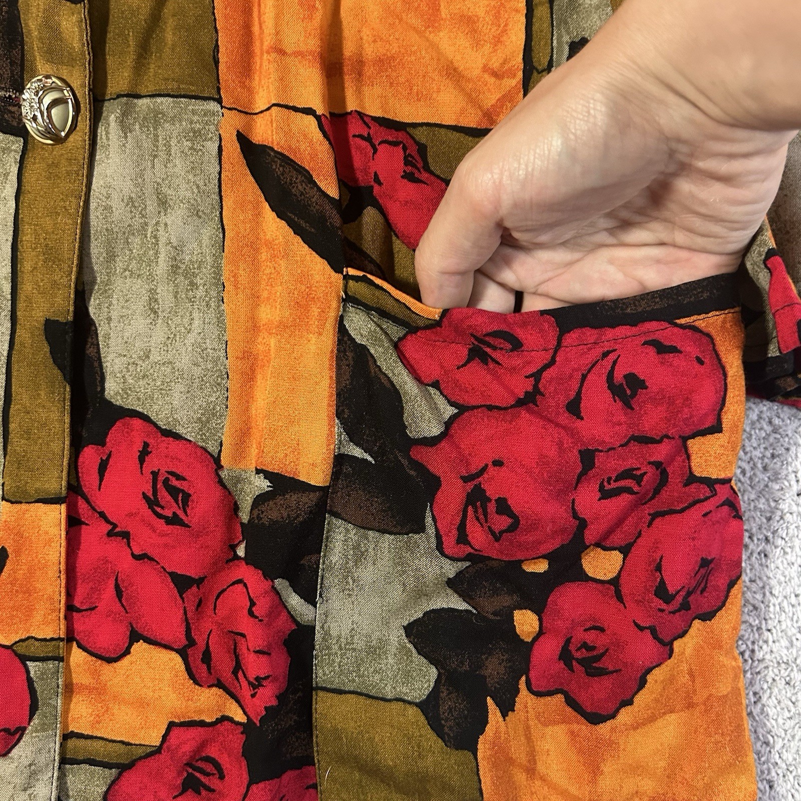 Vintage Connections Related Separates Blazer Women’s Medium 12/14 Floral Print