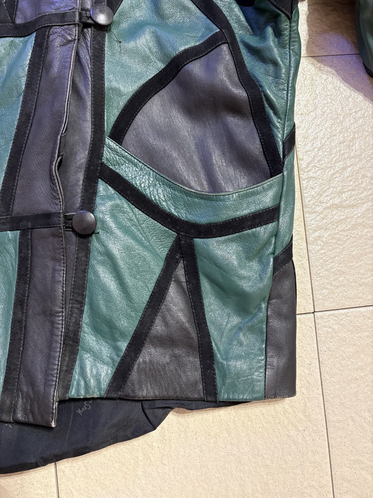 Rare Vintage Yves Saint Laurent Patchwork Leather Batwing Jacket 80s YSL Paris
