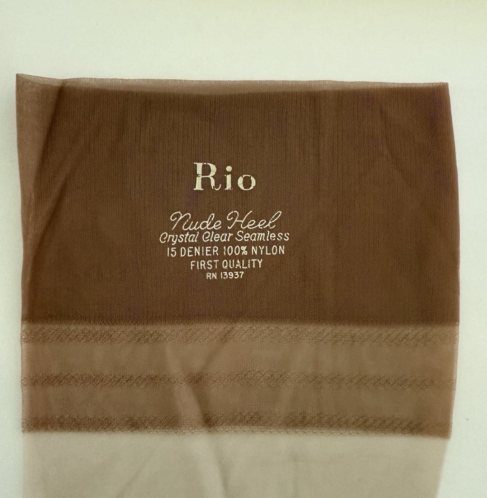 Vintage RIO Seamless Flat Knit Barefoot Stockings 3 Pairs In The Box