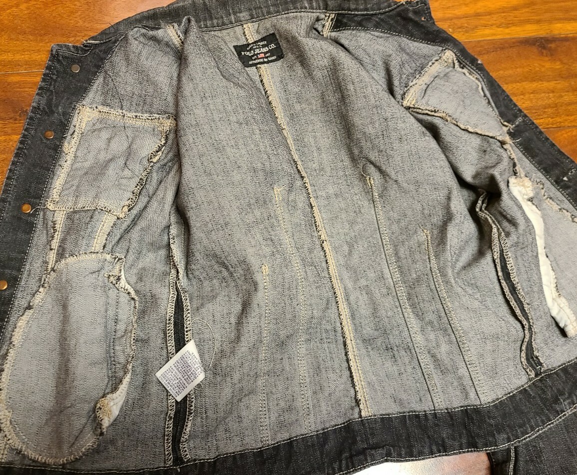 Ralph Lauren Polo Jean Jacket Black Stretch Jamie Women&rsquo;s M Medium (READ)