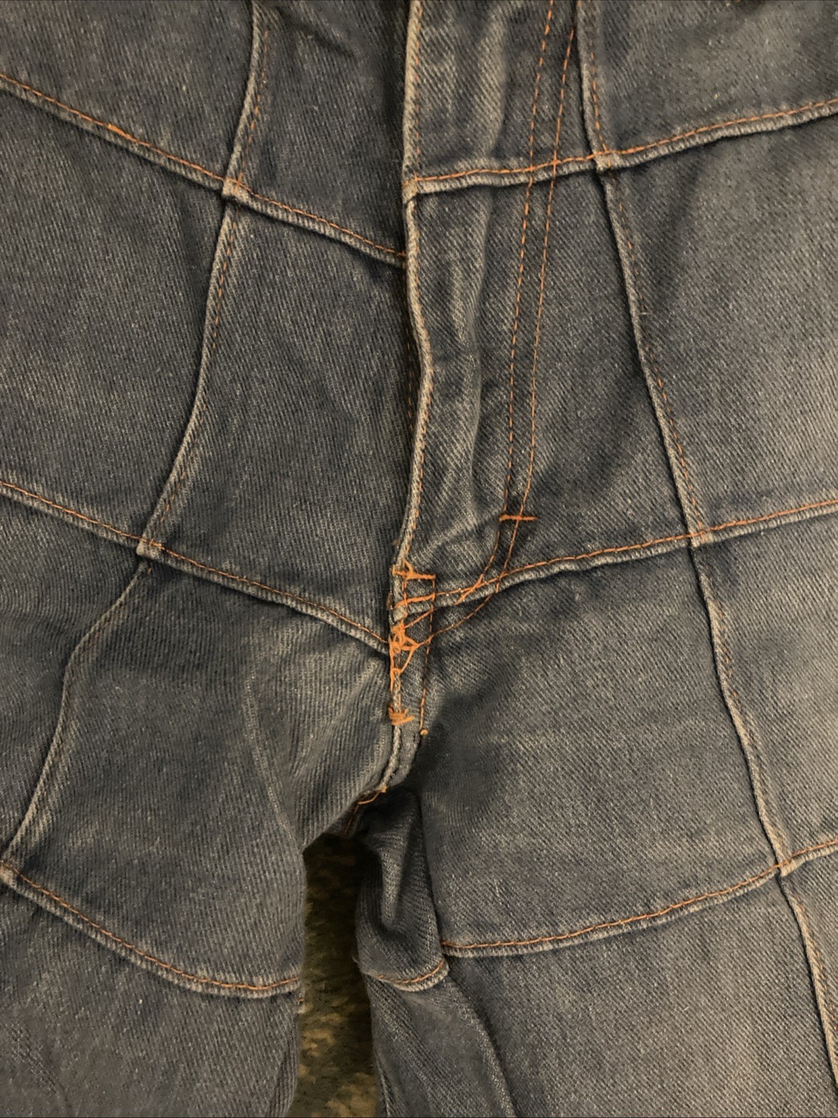 Vintage 70s style Patchwork Brittania Flare Bell Bottom Cotton Denim Jeans