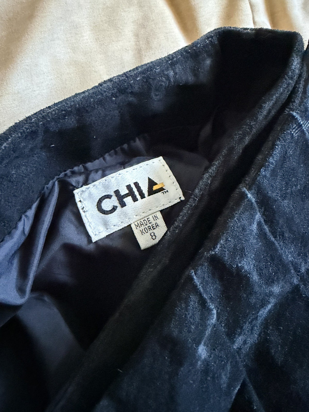 CHIA Vintage 80’s Black Suede Jacket, Corset & Skirt Set Size Medium/Large/8