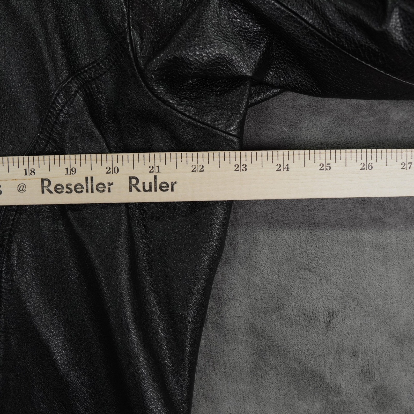 VTG Wilsons Maxima Black Leather Moto Jacket Womens XL Full Zip 90s Biker Style