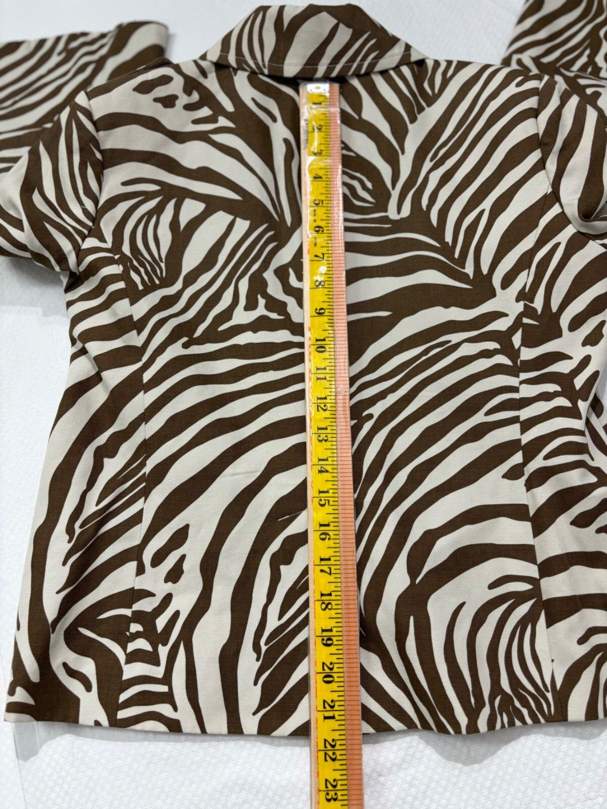 Rafaella Vintage Career Designer Jacket Giraffe Print Tailored Buttoned Lined