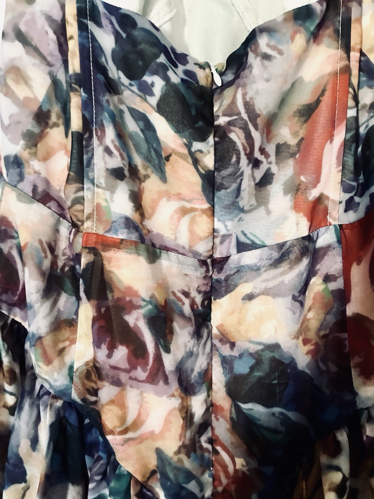 Cider CottageCore Boustier Mini Impressionist Floral Dress Size Small/med