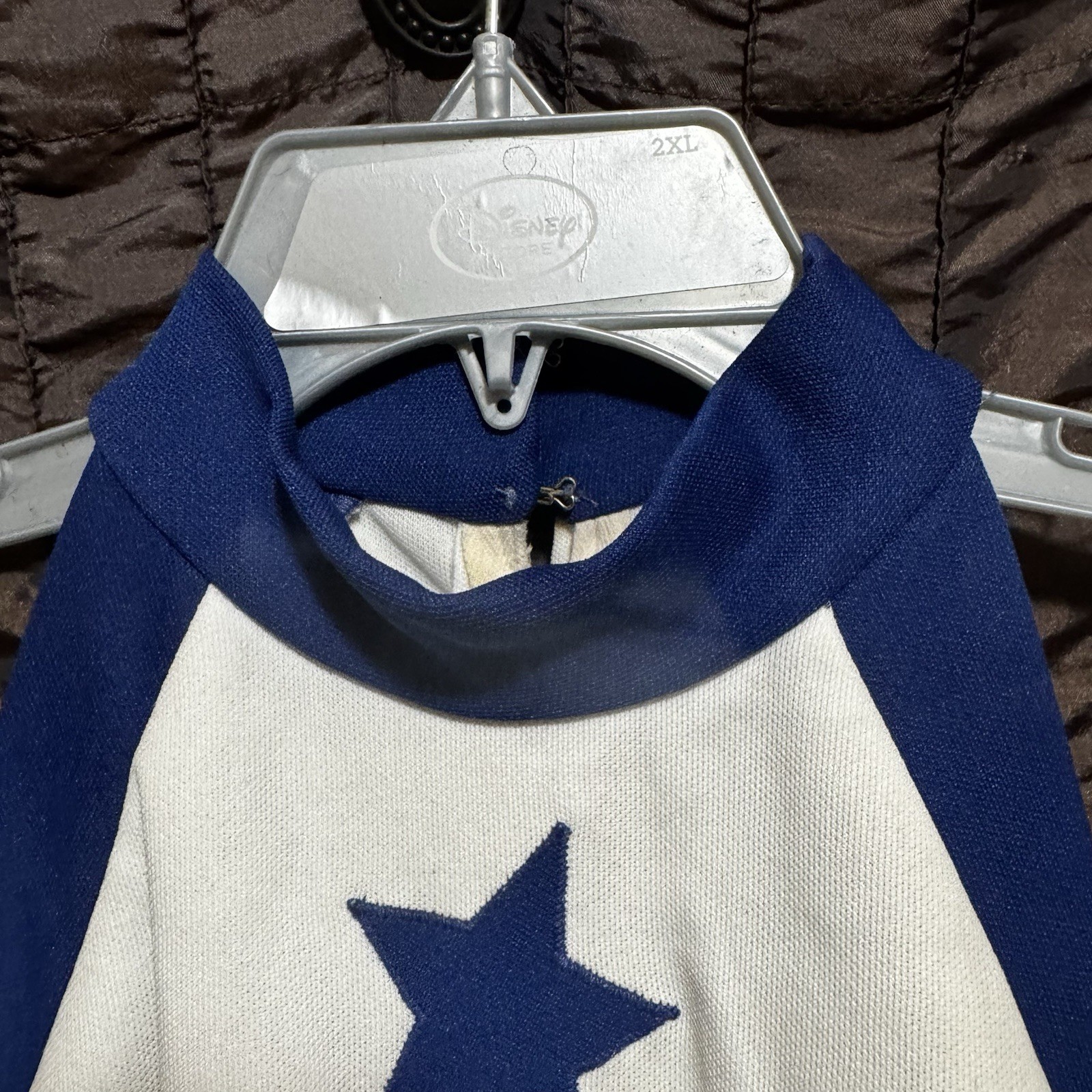 Majorette Batton Twirler Romper Uniform Blue White High Neck Sleeveless Vtg 60s