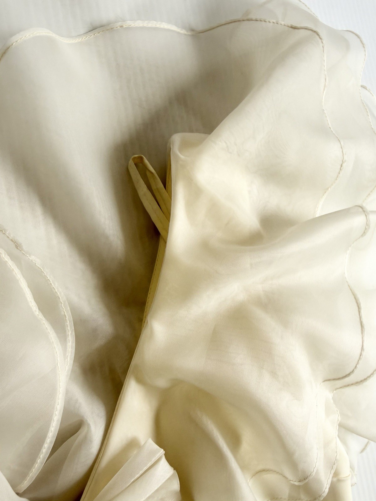 Vintage Pale Yellow Lorrie Deb Gown, Ruffles, Prom Dress
