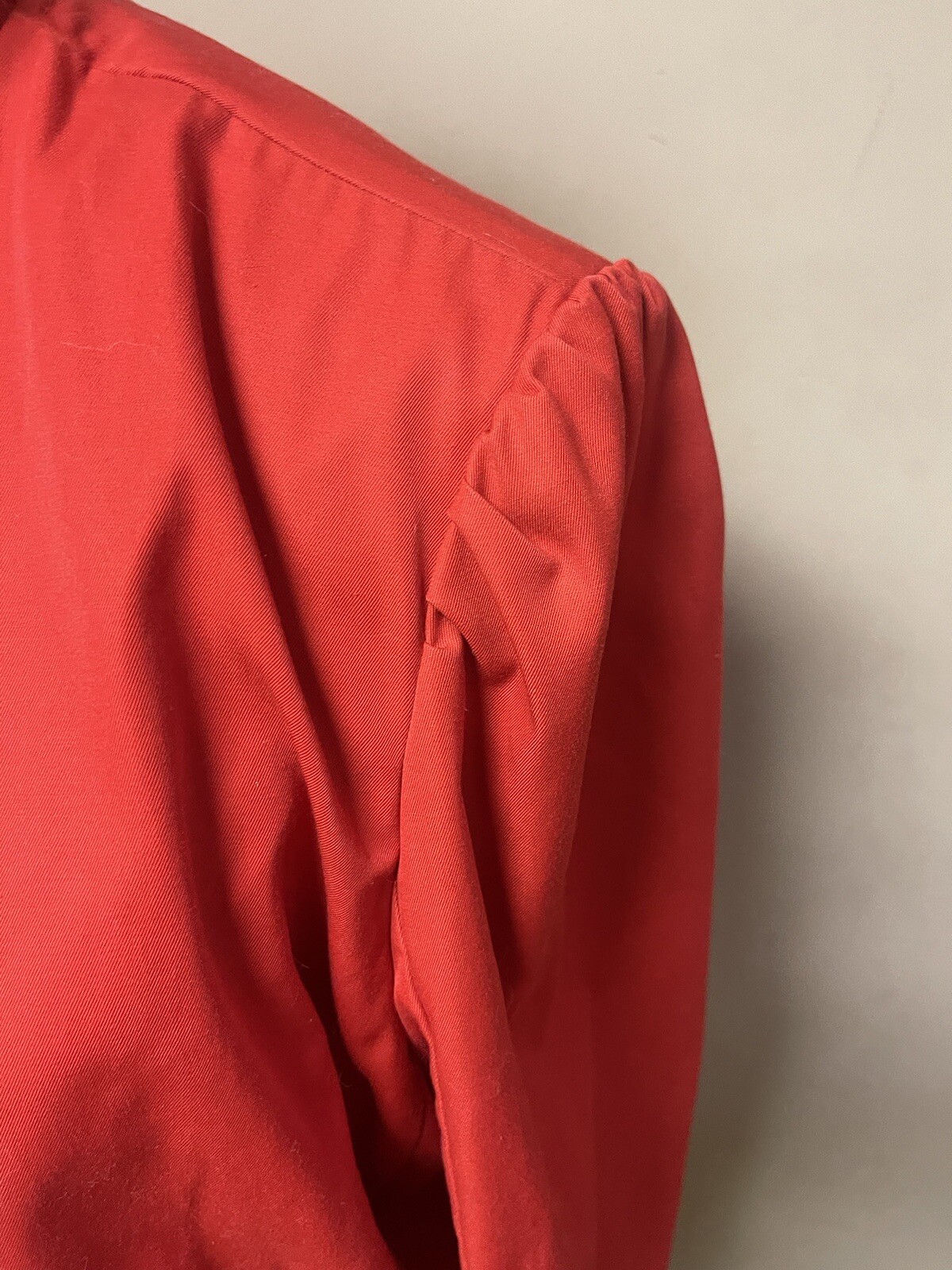 Vintage Women’s Red Ruffled One button Blazer Size 17/18 Polyblend9