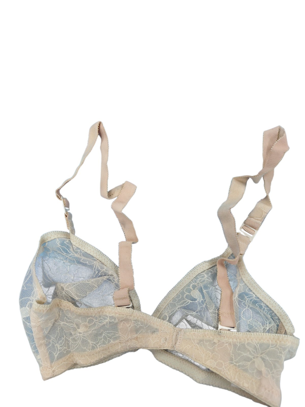 Vintage Beige Exquisite Form Laced Bra Size 32C