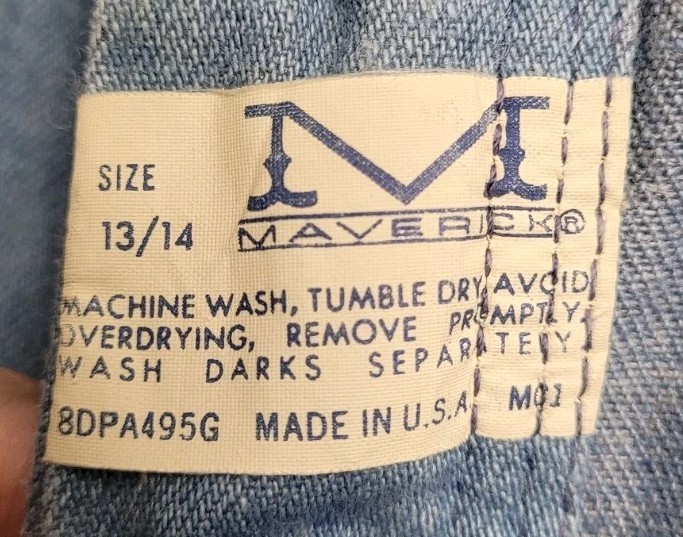 WOMENS VINTAGE MAVERICK JEANS 70s BELL BOTTOM FLARE DENIM HIGH WAISTED 25X32