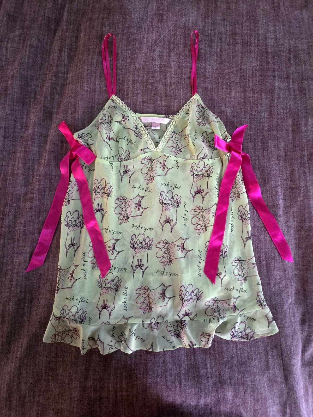 RARE Vintage 2004 Y2K Victoria&rsquo;s Secret Babydoll Camisole Top Size Small