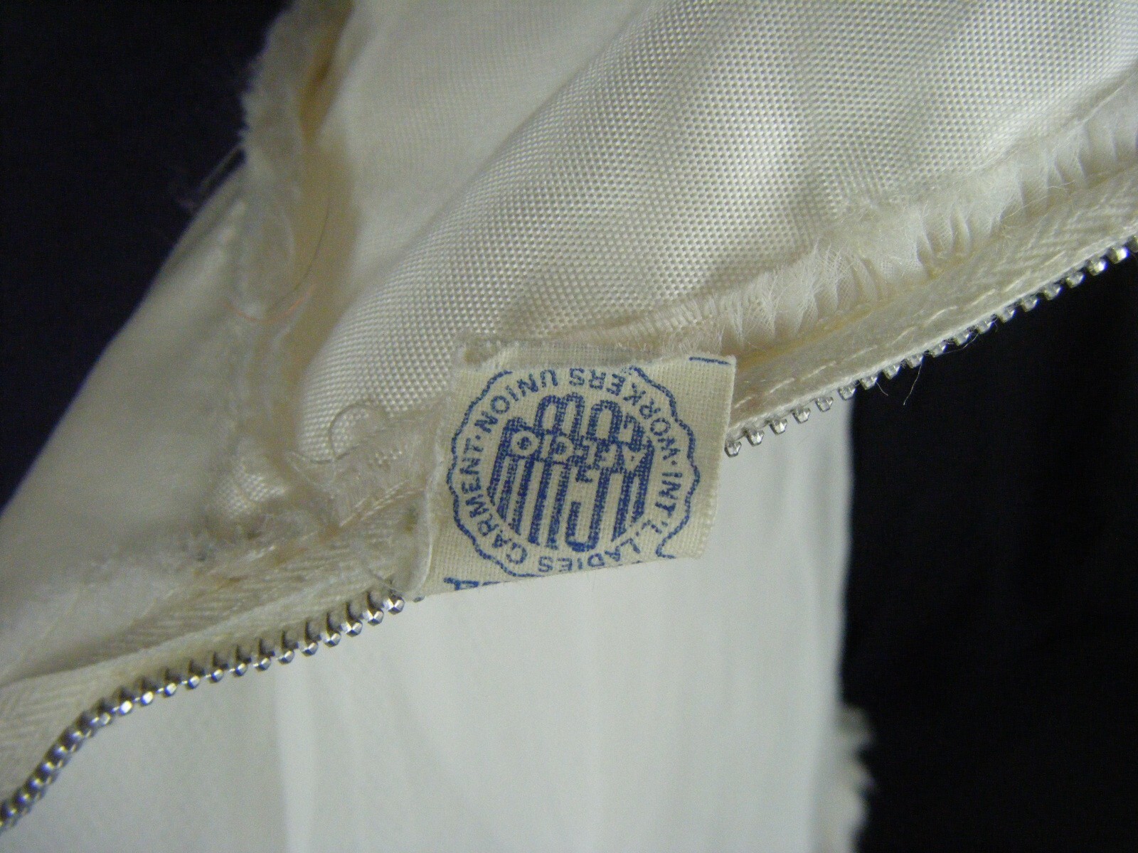 Vtg 50-60s White Strapless Wedding Prom Party Dress w/Ruffle Hem-Bust 34/2XS-XS