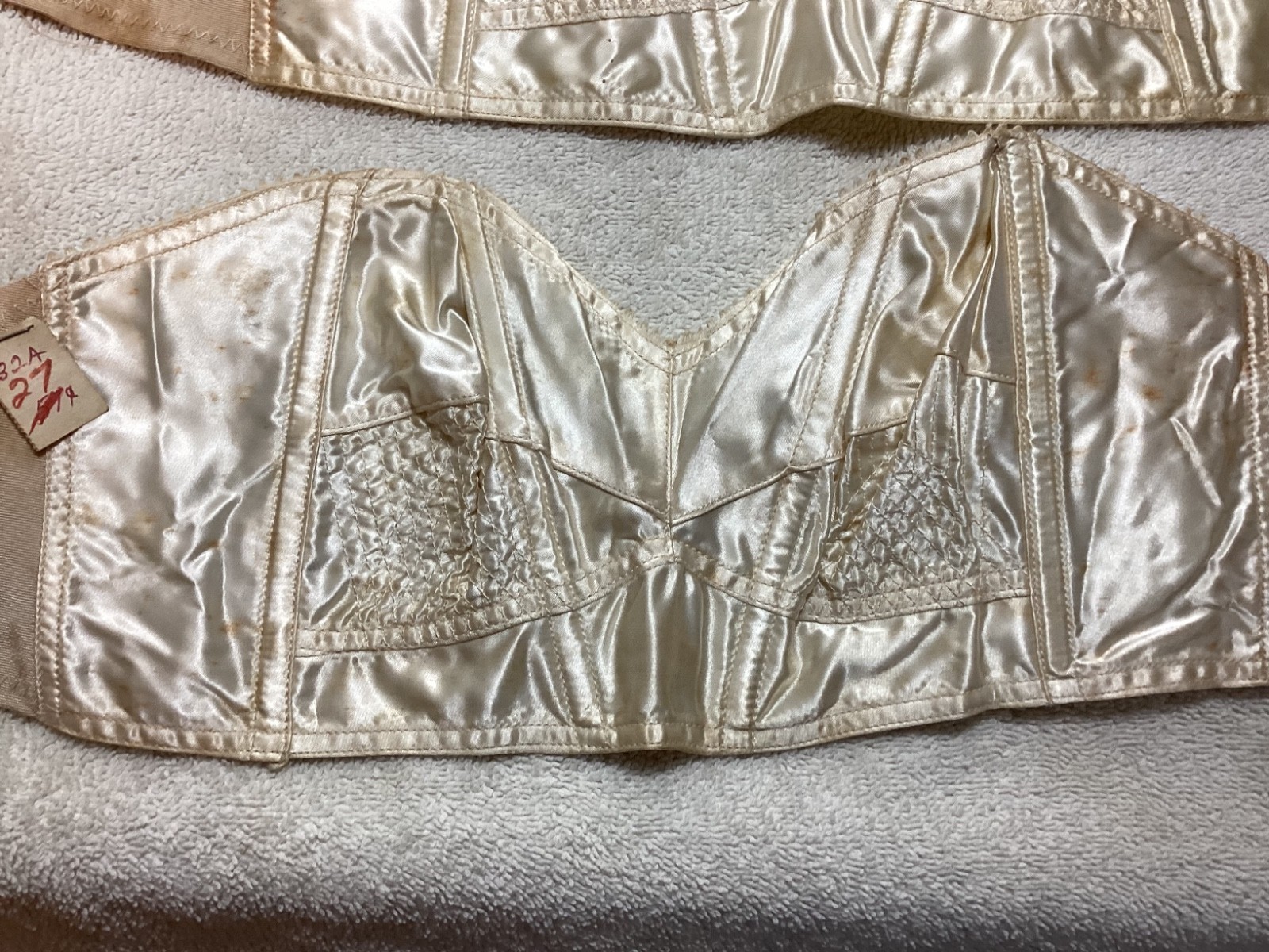 3 vintage 40s 50s Garcrest strapless bullet Brassiere Women Size 32 A . B-15.