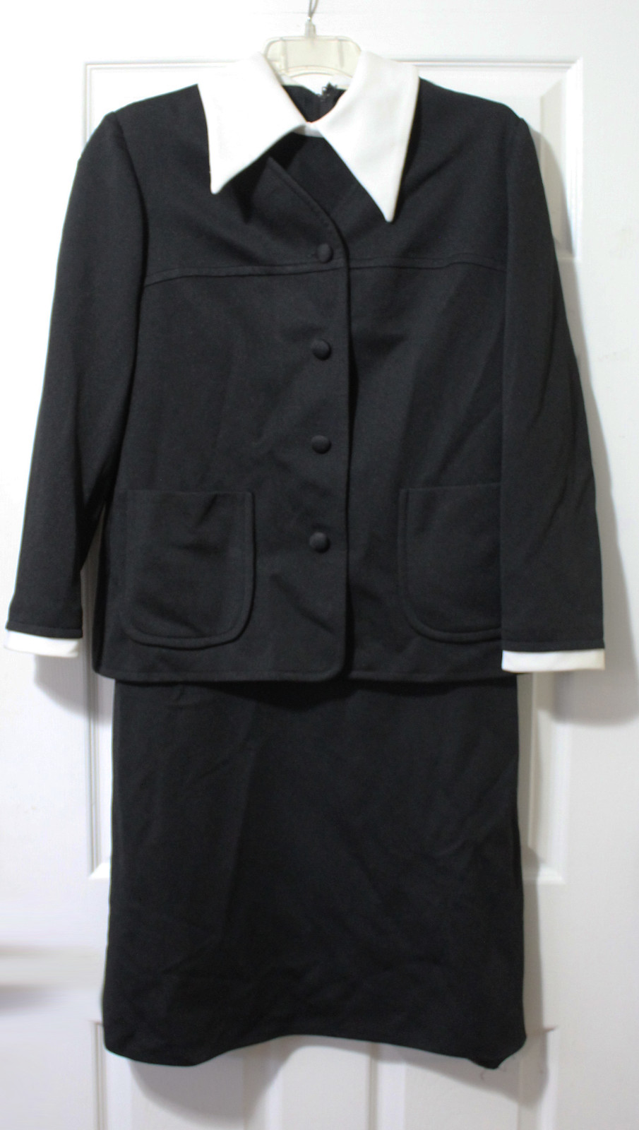 Vintage 60s Size 10 / M Alfred Werber Little Black Jacket Dress