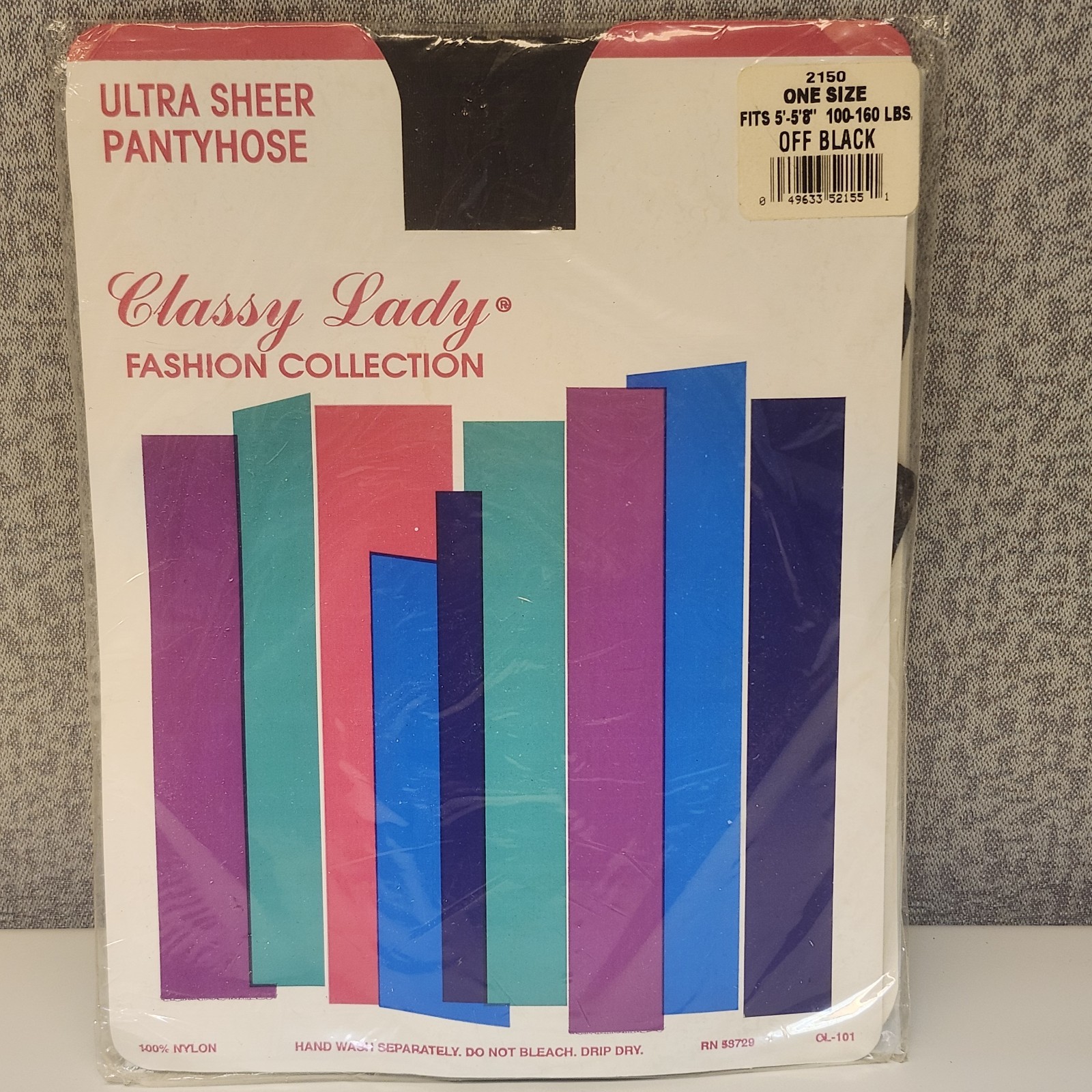 Classy Lady Fashion Collection Vintage Pantyhose Ultra Sheer One Size Off Black