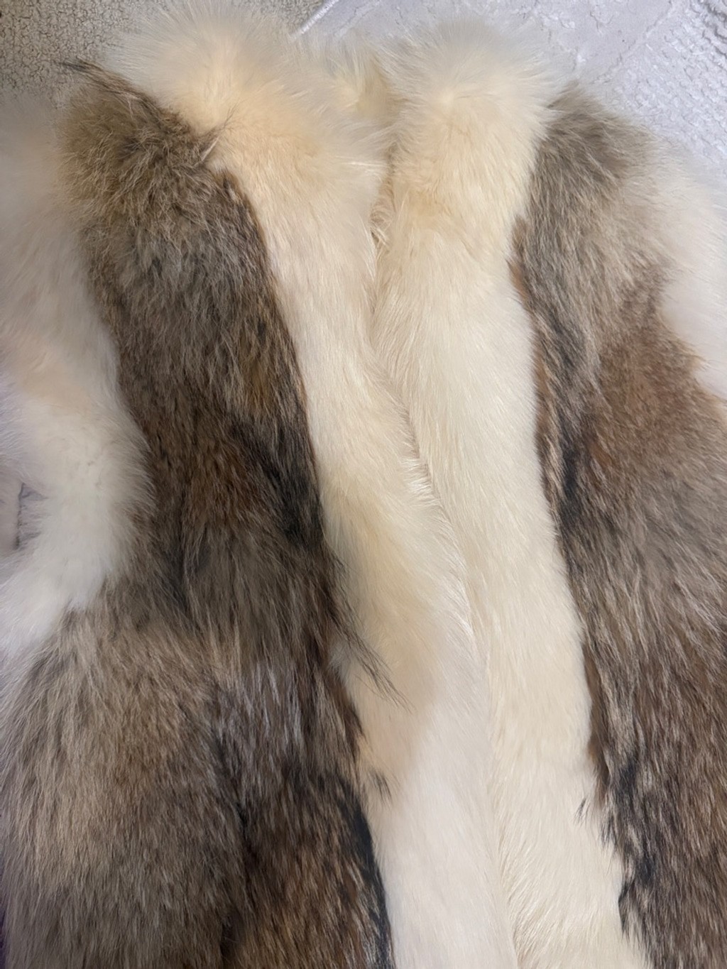 Authentic Mink & Fox Custom Made Trim Fur Vest M/L
