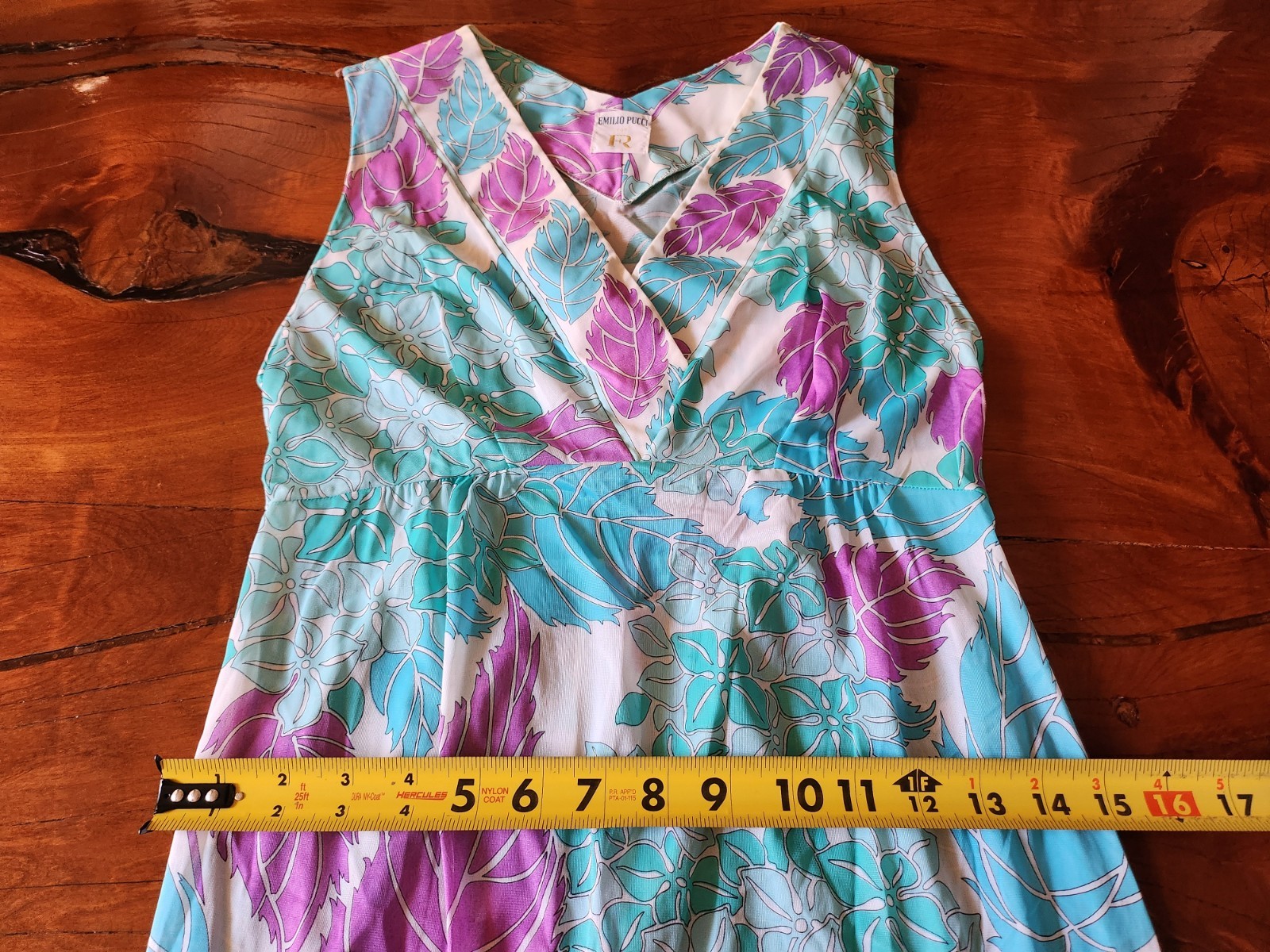 Vintage Emilio Pucci Lingerie Nightgown Coverup Sheer Sleeveless Dress SZ 6-8