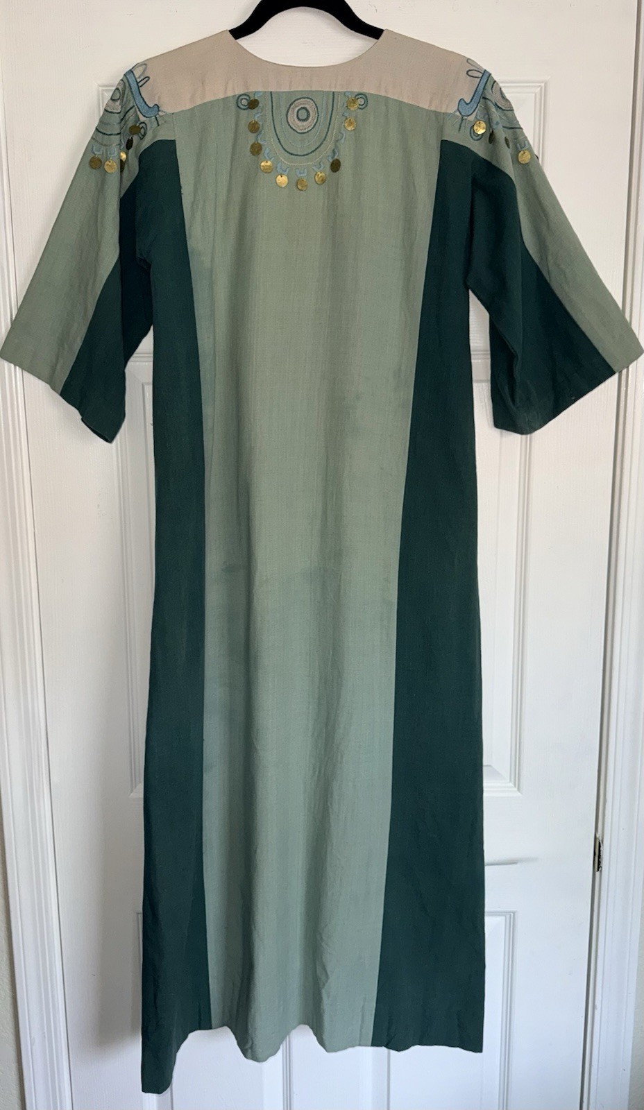Vintage The Chair House Evil Eye Woolen Mill Ghirardelli Square Kaftan Dress VTG