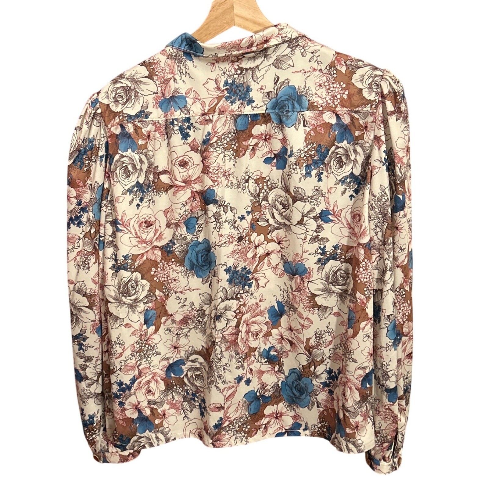 Vintage Unbranded Floral Blouse Cottagecore Grandmacore Romantic Button Up Top