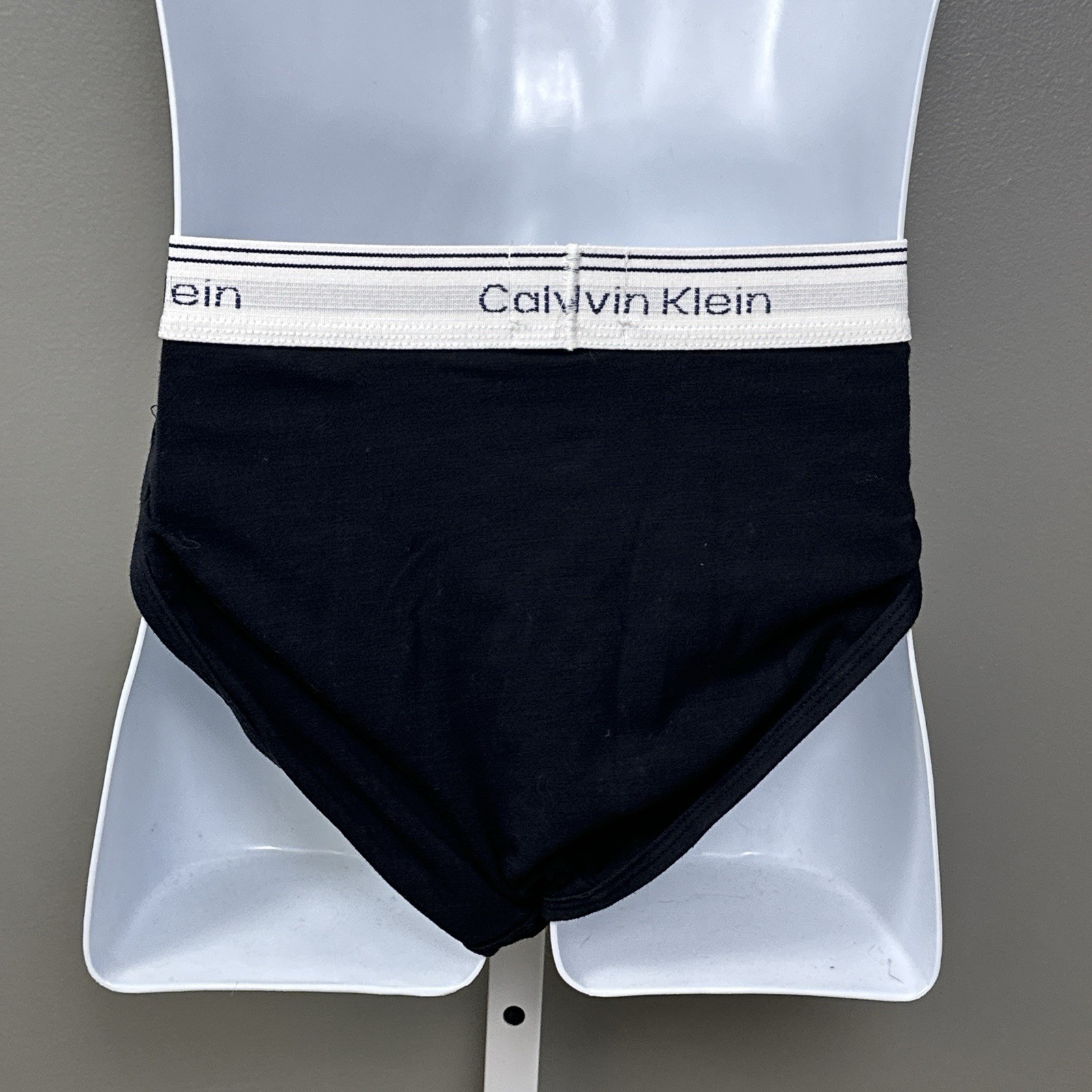Vintage 1994 Calvin Klein Athletic Black High Cut Briefs USA Logo Waist Large