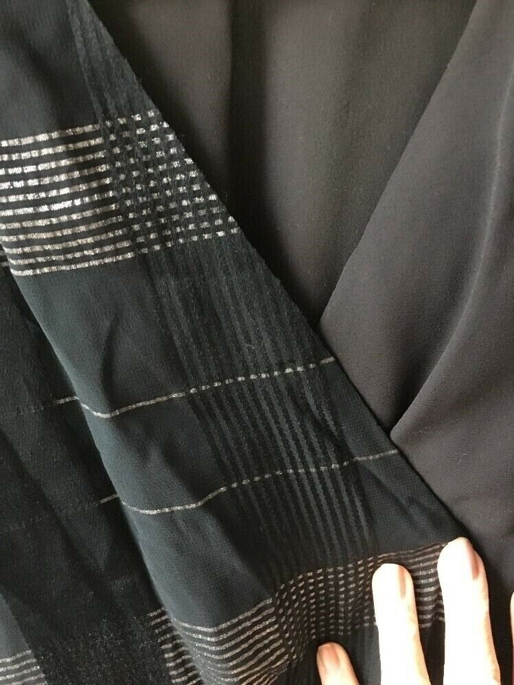 Vintage Sheer Black Green Metallic Disco Dress Nancy Bracoloni Shangri La 11/12