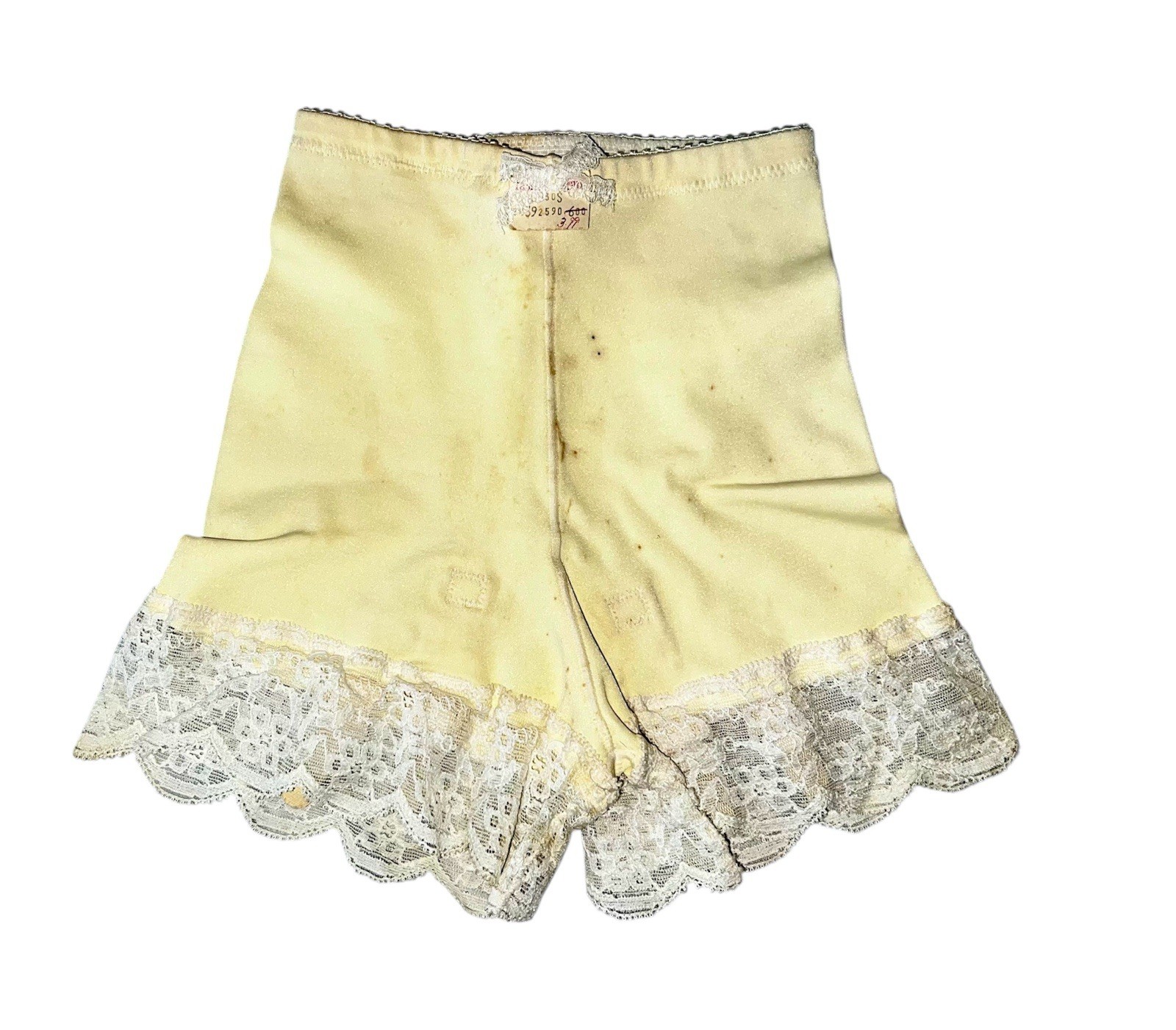 Vtg 1940’s DEADSTOCK Fashion Hour Lace Sissy Pin Up Tap Panties Girdle Garters S
