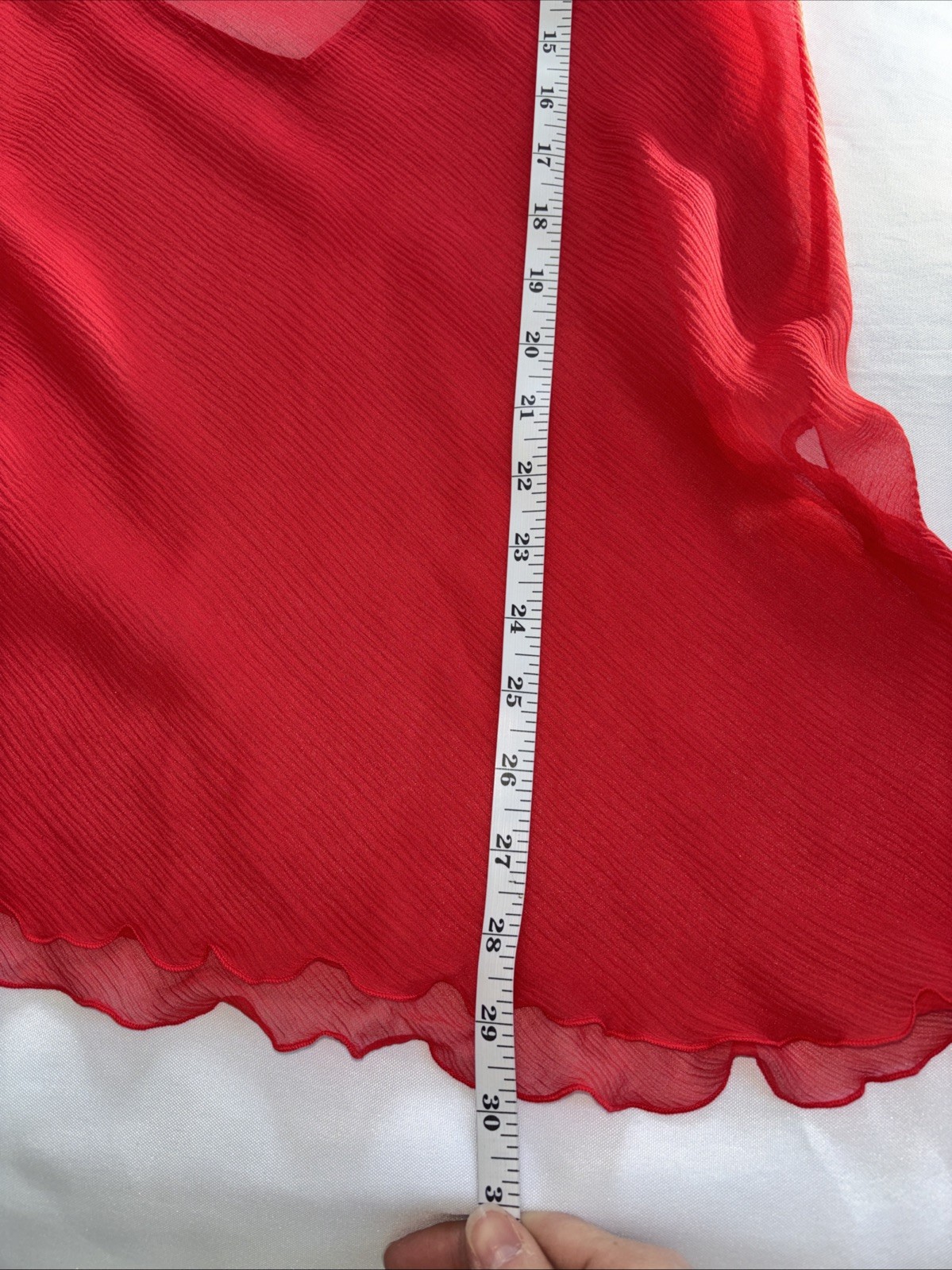 Vintage Victoria’s Secret Red 100% Silk Babydoll Sheer Mesh Floral NWT M Gown