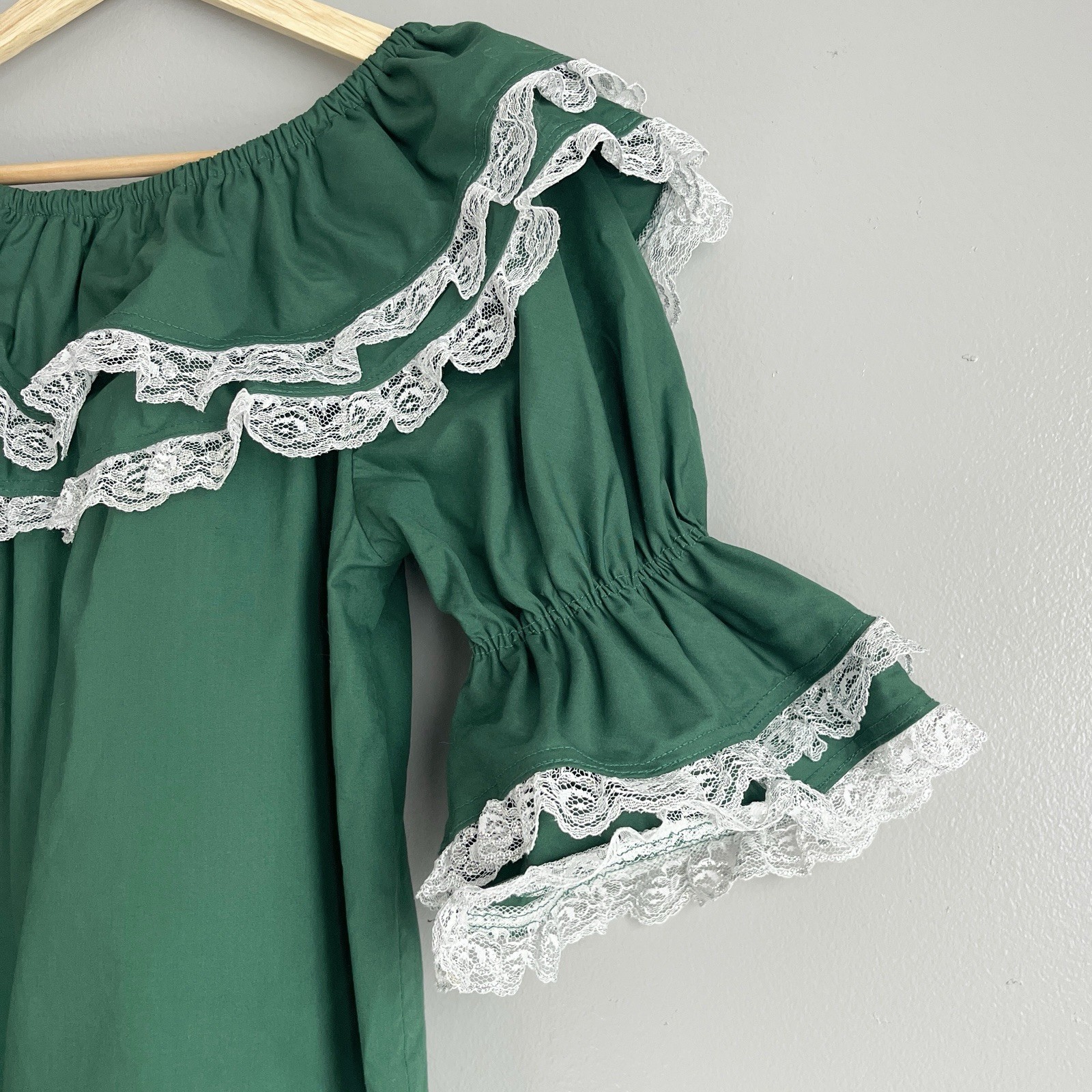 Partners Please Malco Modes Square Dance Skirt & Top Set Lace Ruffle S & M *Read