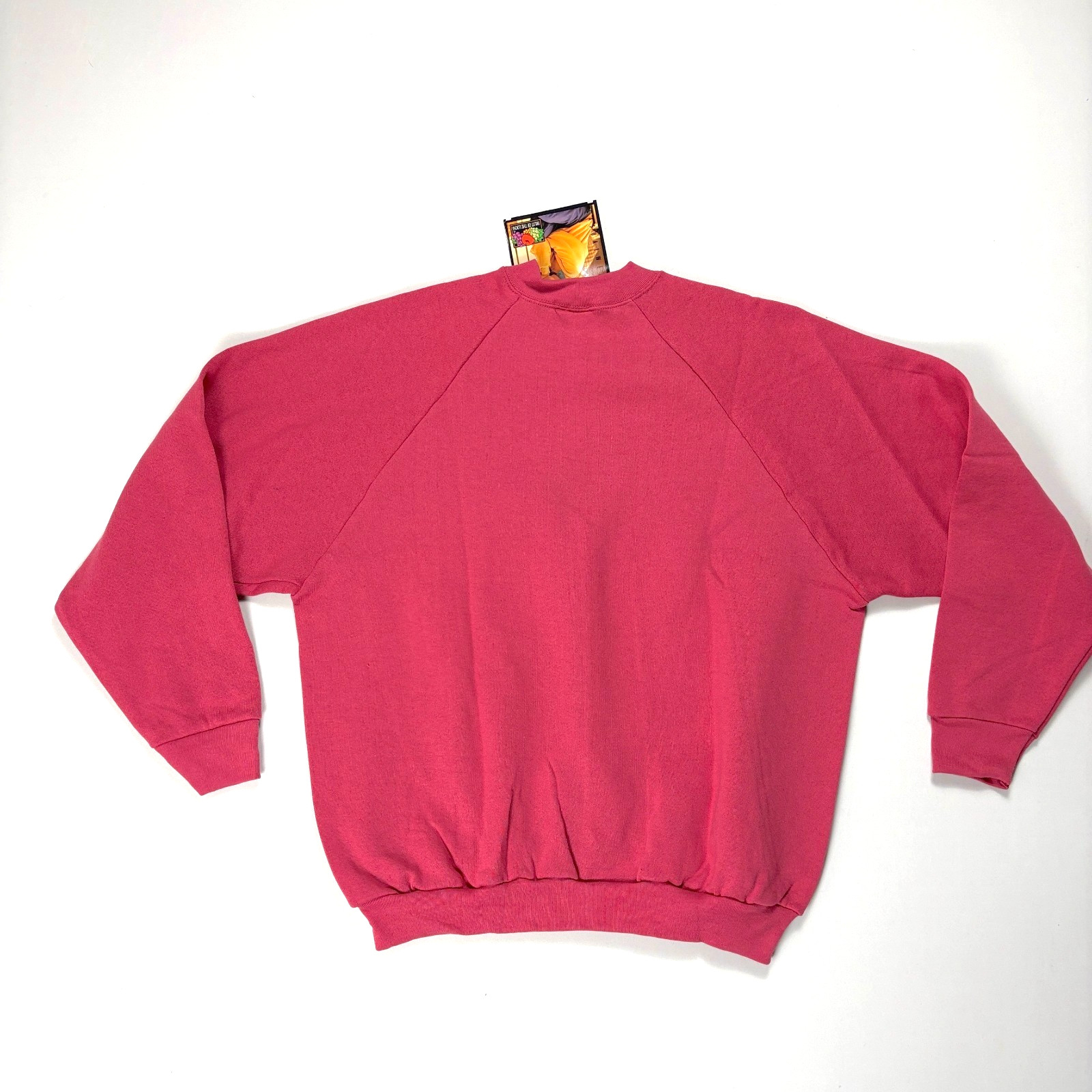 Vintage Fruit Of The Loom Womens Blank Crewneck Sweatshirt Pink Sz XL NWT USA