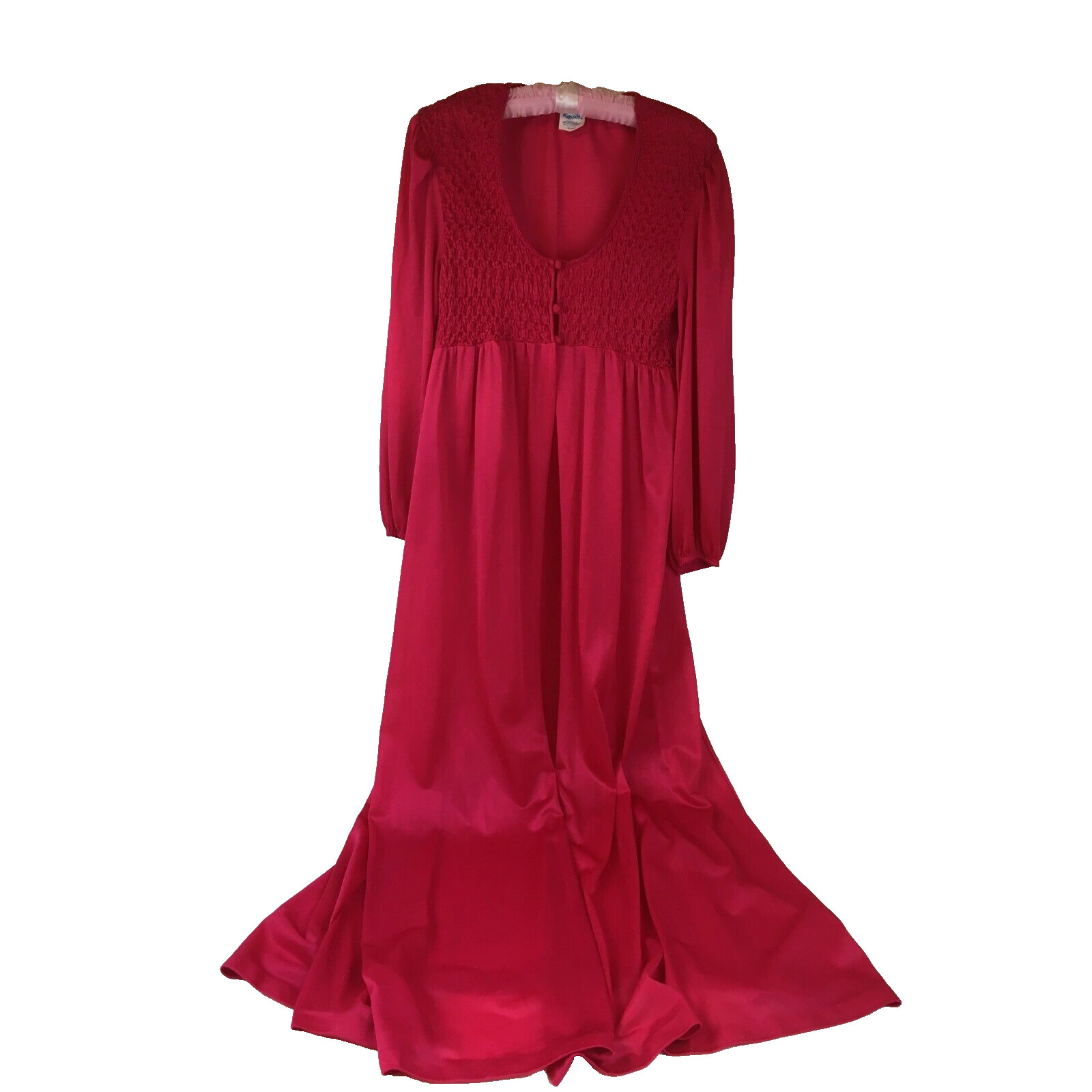 Vintage Kayser Robe Medium Fuschia Boudoir Hollywood Glamour