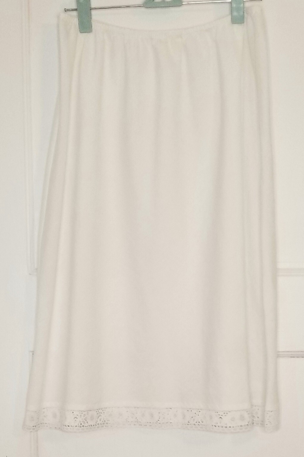 Vintage Deena Women&rsquo;s White Half-Slip Size Large Lace Detail