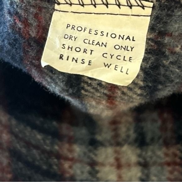 Vintage ILGWU Union Jacket Womens Blue Long Coat Removable Lining Size 12