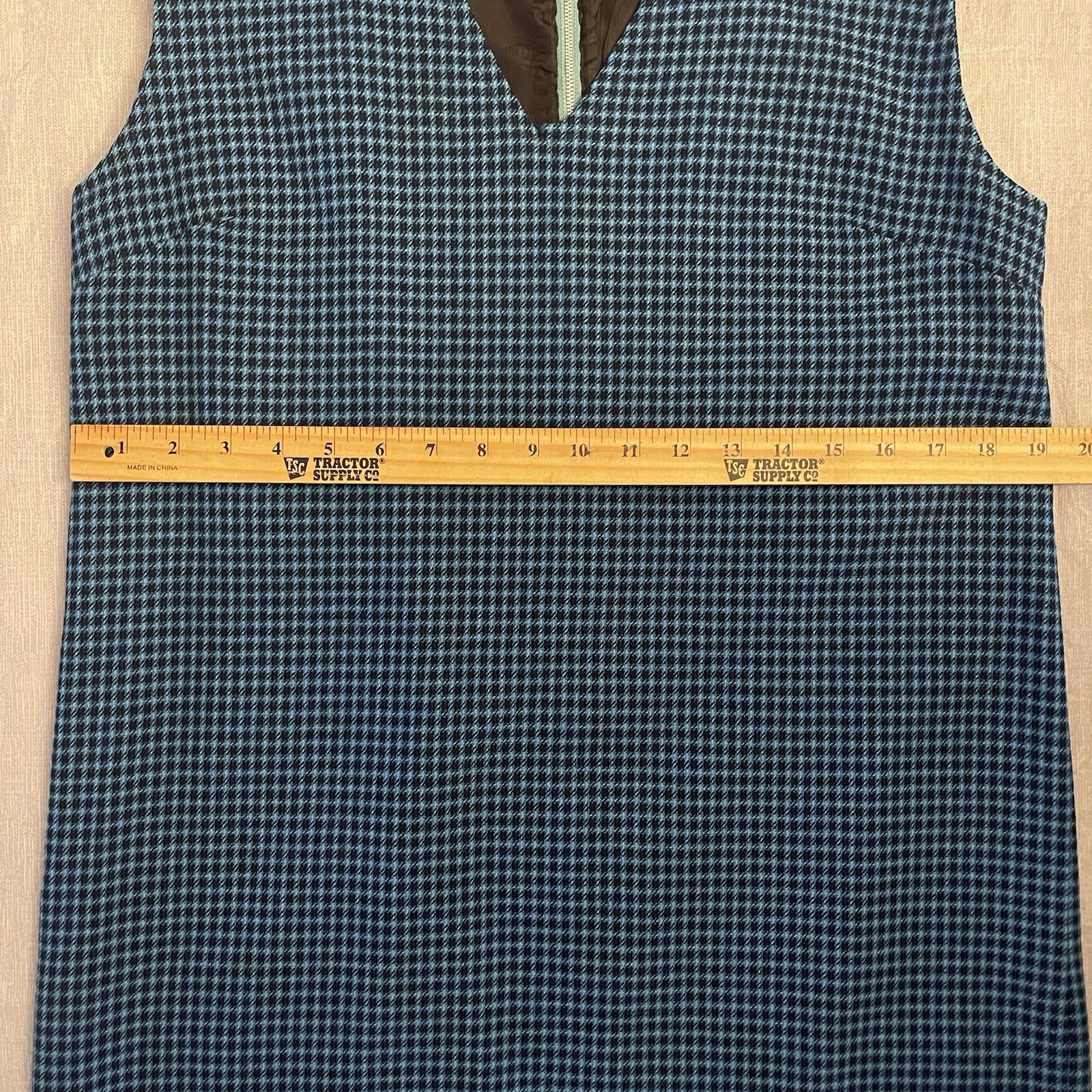 VTG Pendleton Wool Sleeveless Sheath Dress & Jacket 70s Size 12 Houndstooth