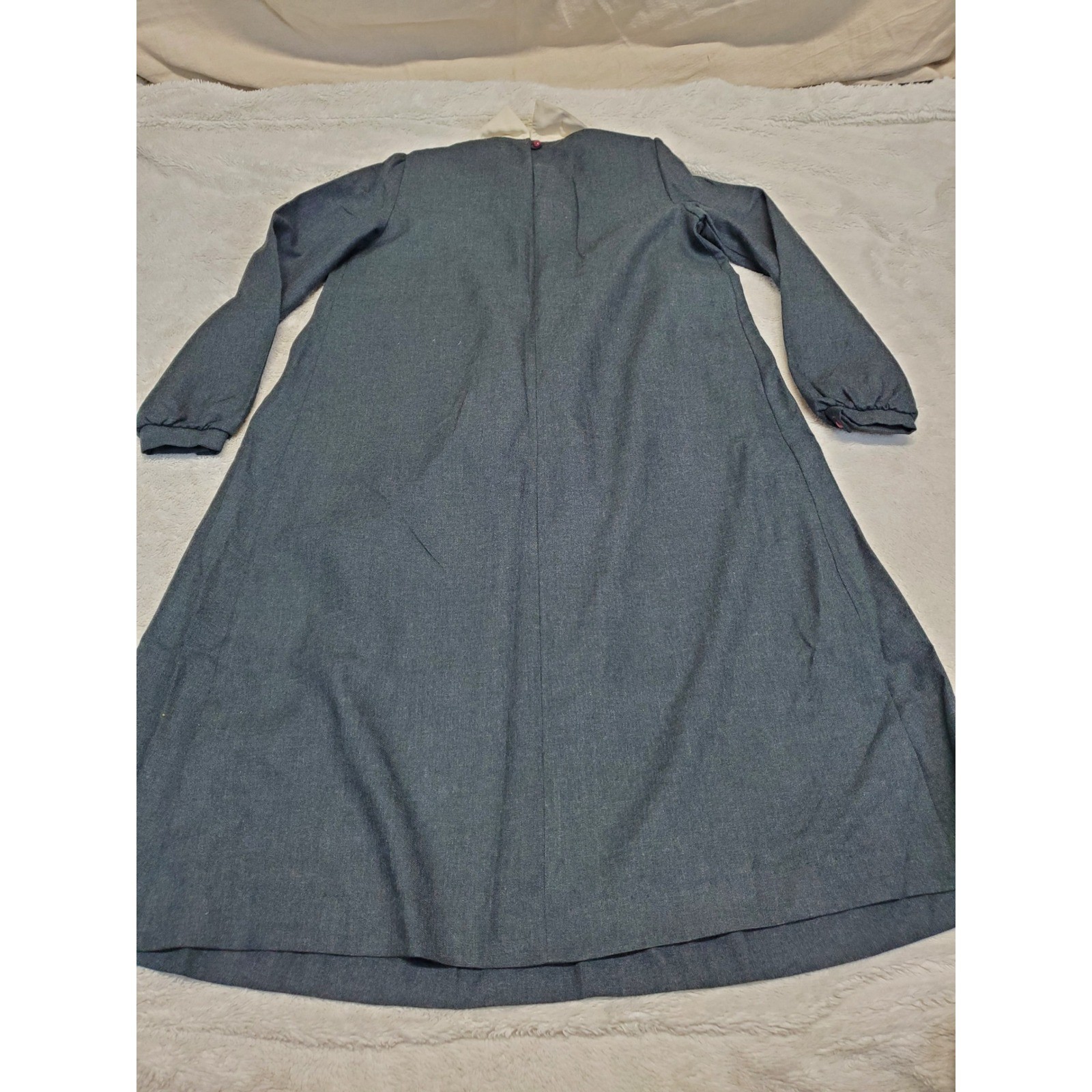 Vintage Gray Collared Maternity Dress 6 Maternal, Modest, Mature Retro Classic
