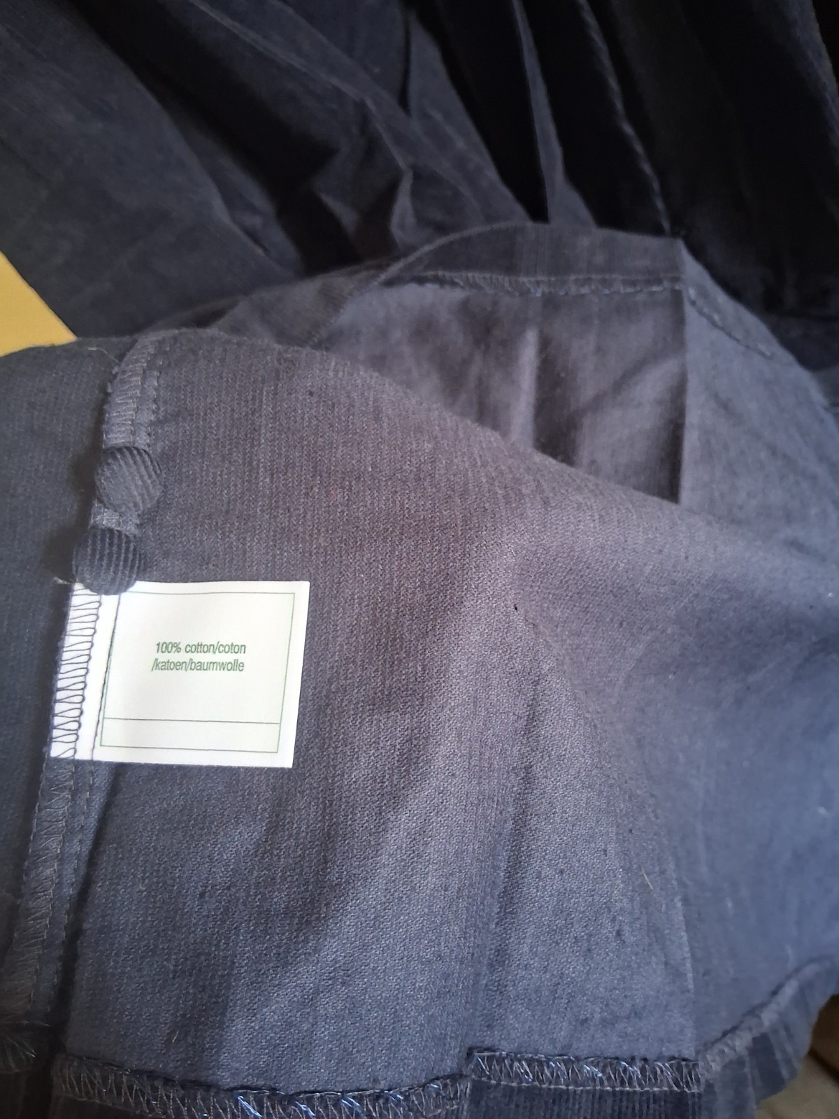 Vintage Laura Ashley Long Dark Blue Corduroy Dress Great Britain US 10