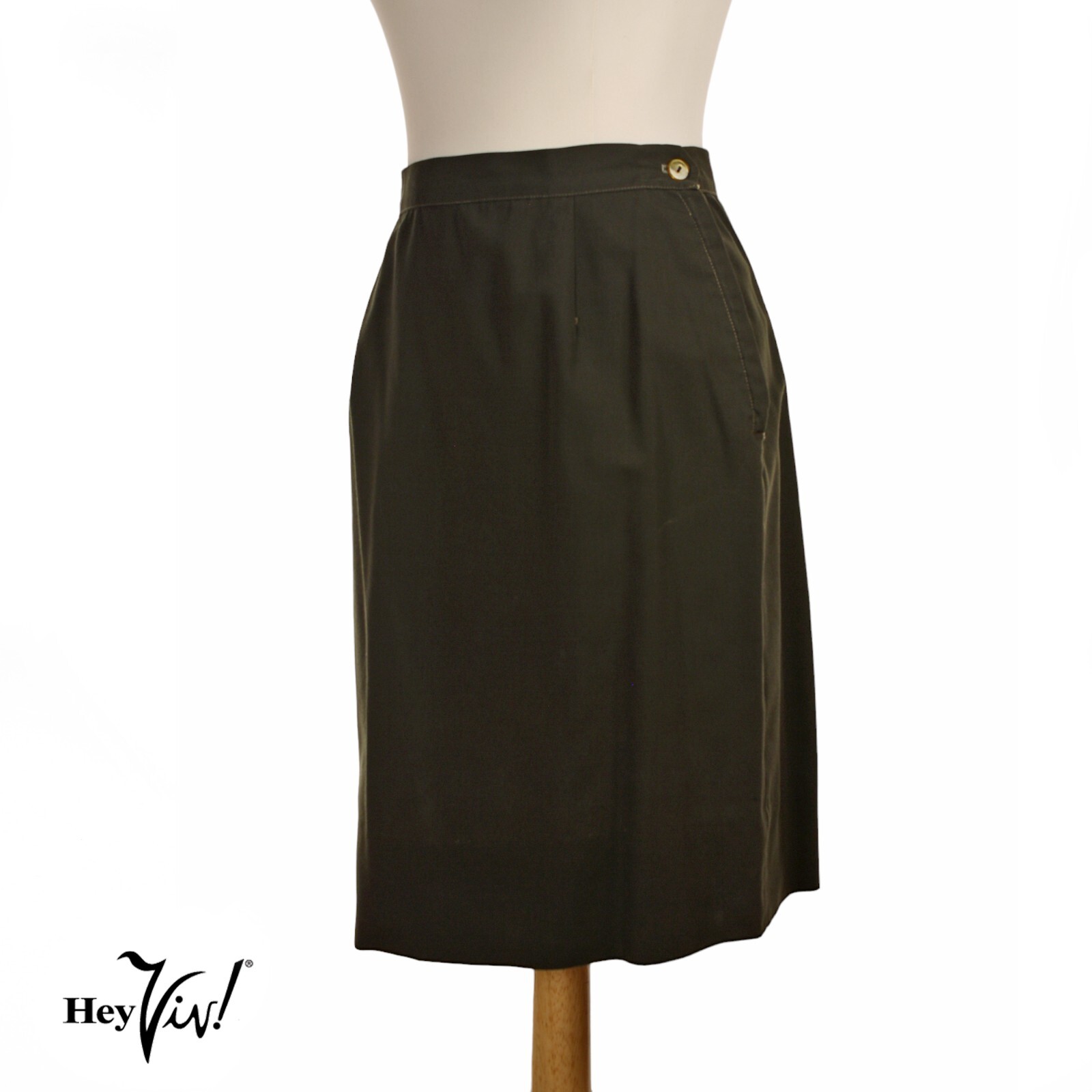 Vintage Dark Green Embroidered Jacket and Metal Zip Skirt B38 W27 – Hey Viv