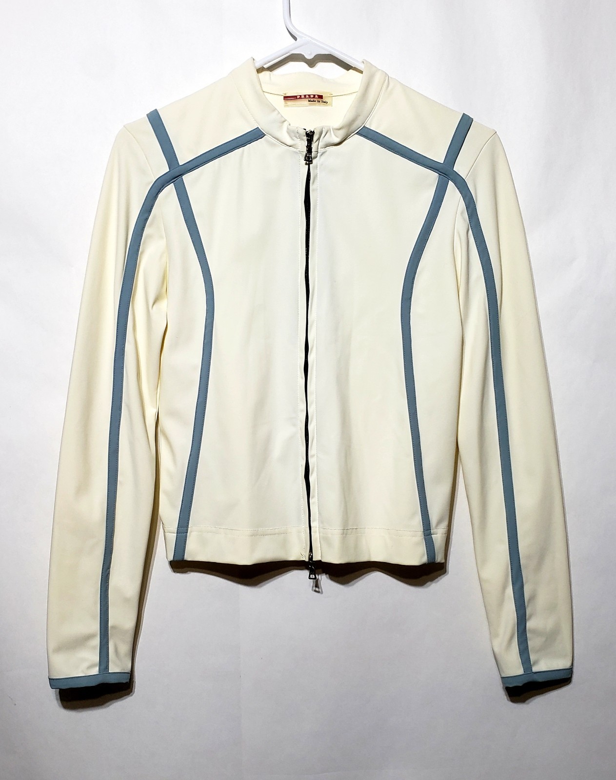 Vintage PRADA Zip Up Jacket Fashion Pre 2001 Biker Size Small