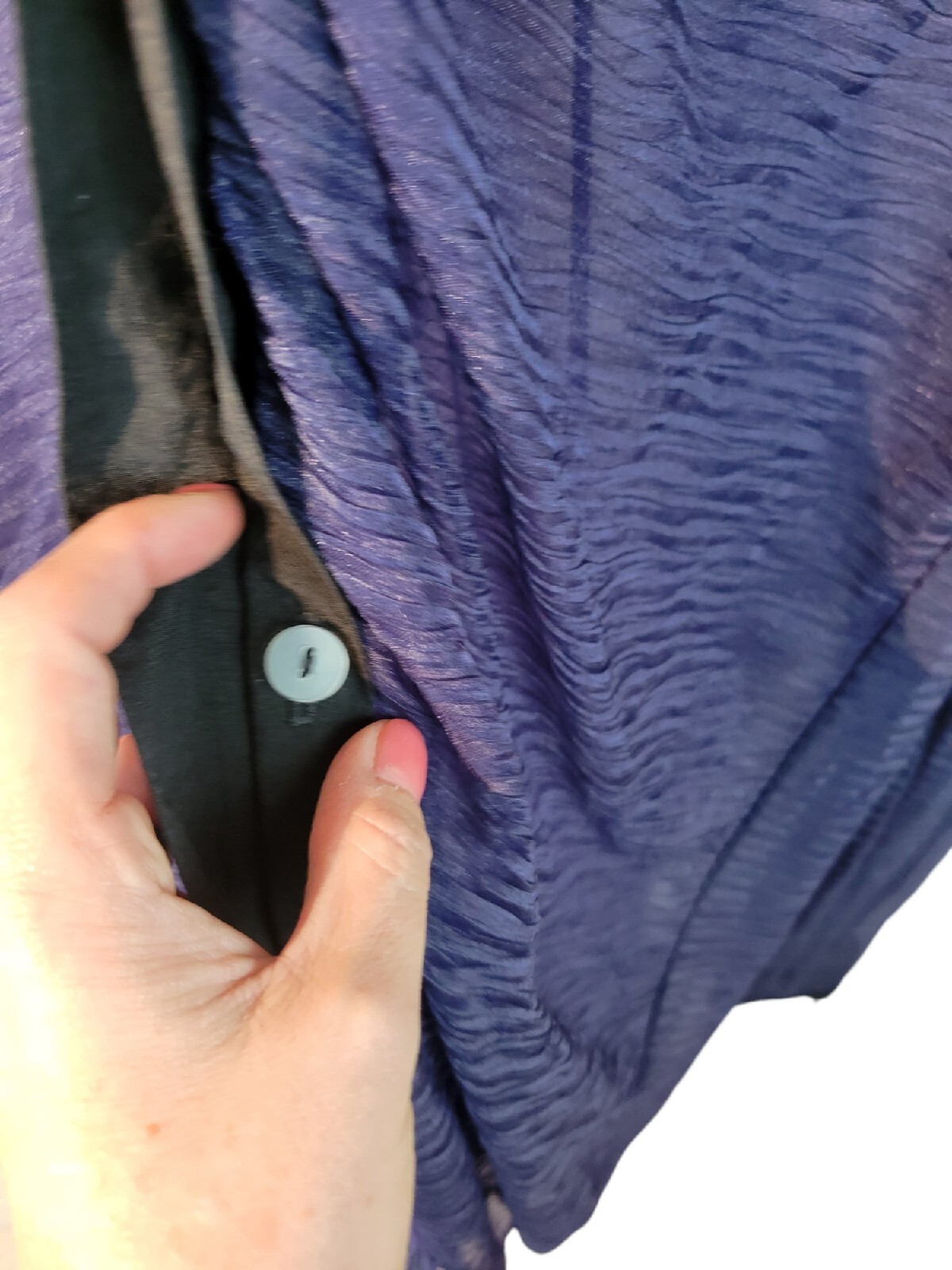 Vintage One Size Sheer Cover Jacket Accent Purple 90s 80s Style Button UNISEX