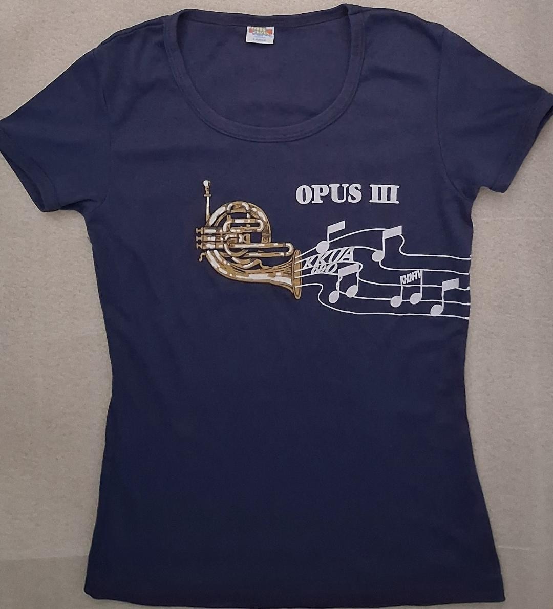 Vintage 80s Crazy Shirts Hawaii – Opus III Fun Run T-Shirt Blue Women&rsquo;s L m