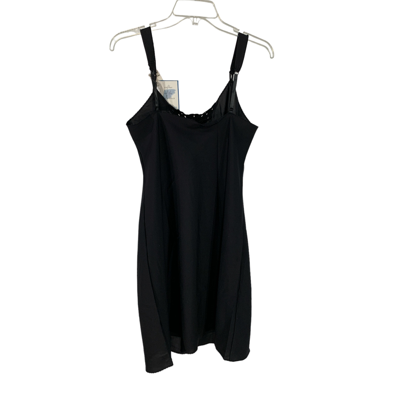 NWT Vanity Fair Slip/Liner Size 34 20” Black Microfiber