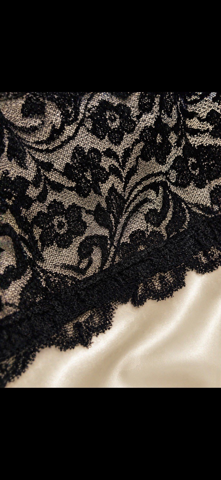 Vintage Smart & Sexy Black Lace Underwire Bra 38DD Floral Sheer late 1990s/Y2K❤️