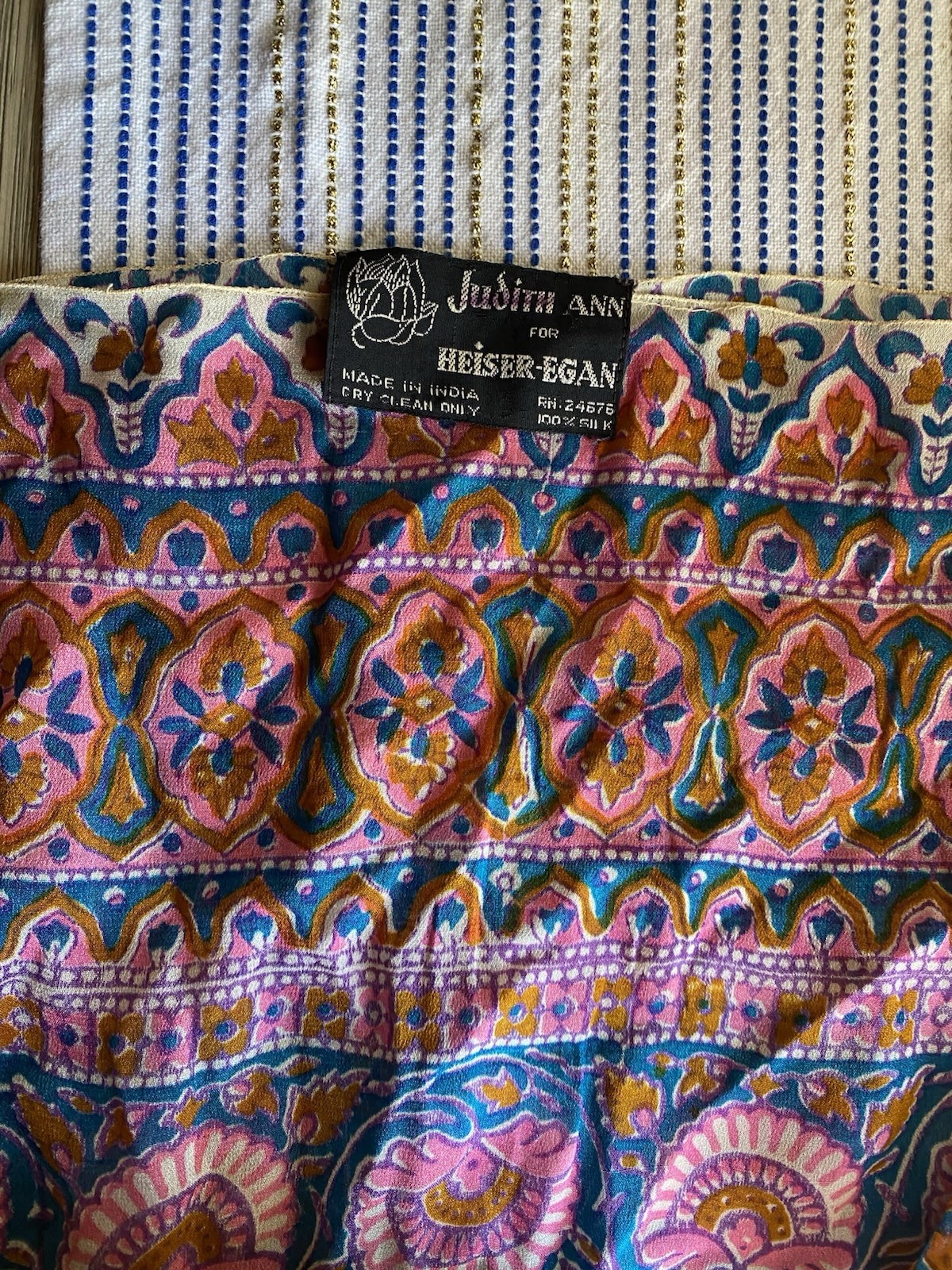 Vintage Judith Ann for Heiser-Egan Vintage Sheer India Silk Dress Sz S/M